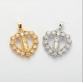 Religious-Inspired Heart Cross Pendant Necklace