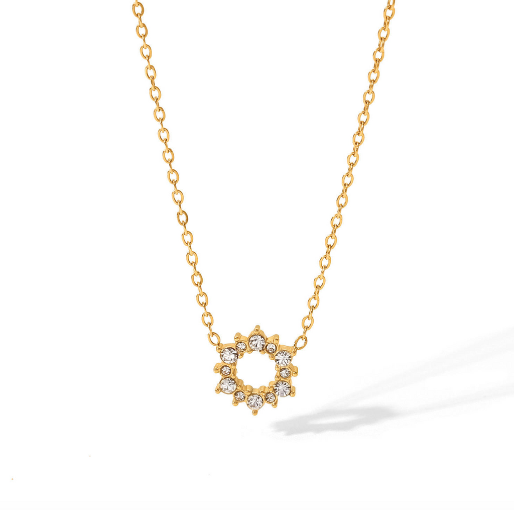 18K Gold-Plated Lab-Grown Diamond Pendant Necklace