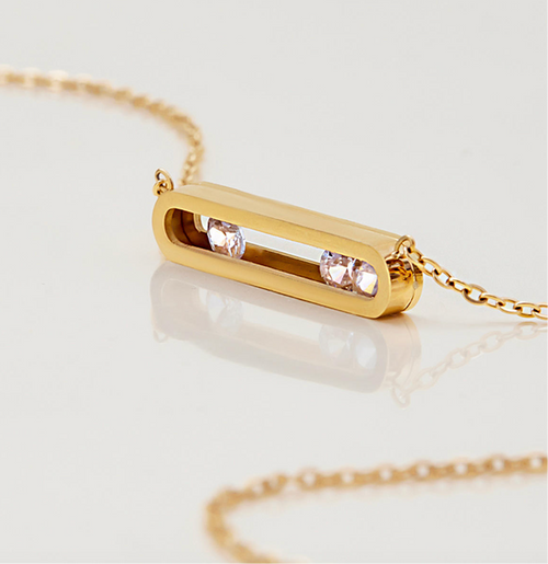 8K Gold Sunflower Zircon Pendant Necklace – Stainless Steel Hollow Sun & Cross Dainty Jewelry for Women