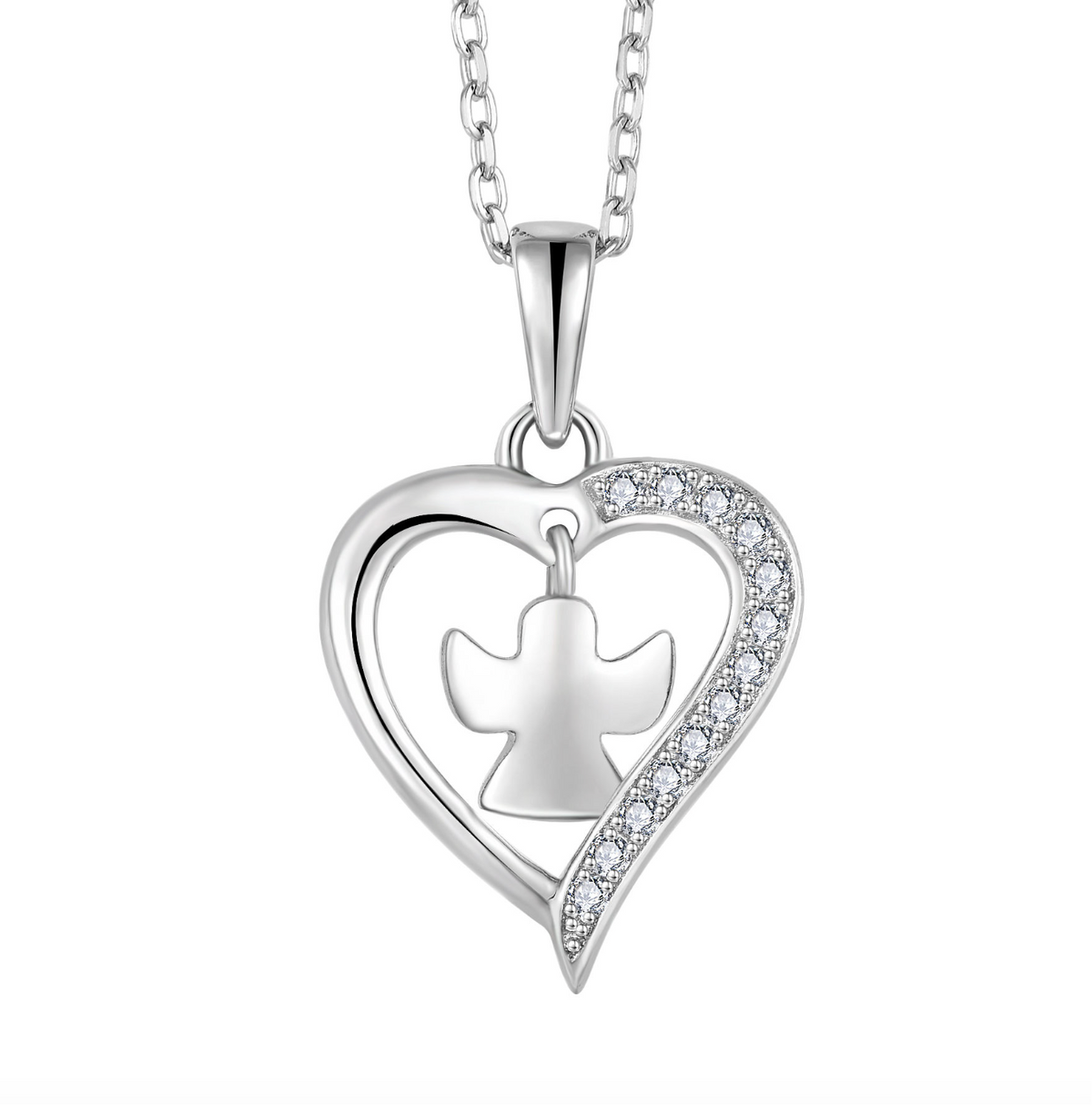 Customizable 18K Gold-Plated S925 Sterling Silver Heart Zircon Necklace